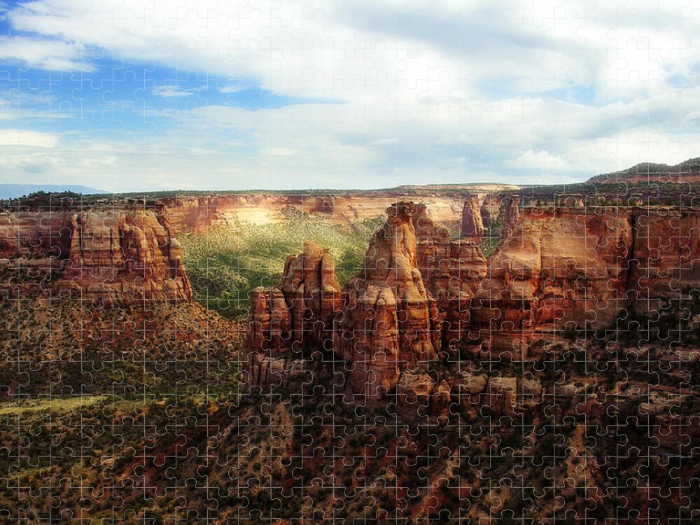 Americana Puzzle featuring the photograph Colorado National Monument by Marilyn Hunt