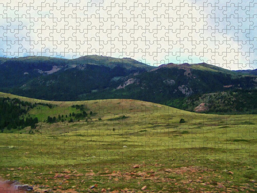 Home Decor Jigsaw Puzzle featuring the painting Colorado Springs area Digital Oil #85 by Flees Photos
