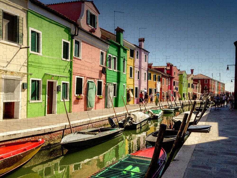 Burano Jigsaw Puzzle featuring the photograph Colorful Burano by Wolfgang Stocker