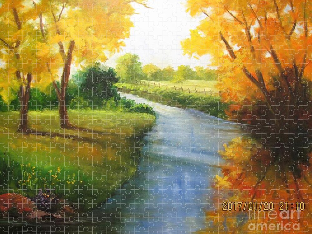 Fall Jigsaw Puzzle featuring the painting Colors of Fall by Barbara Haviland