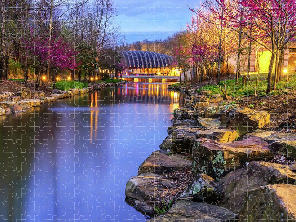 America Jigsaw Puzzle featuring the photograph Colors of Spring at Crystal Bridges Museum of Art - Arkansas by Gregory Ballos