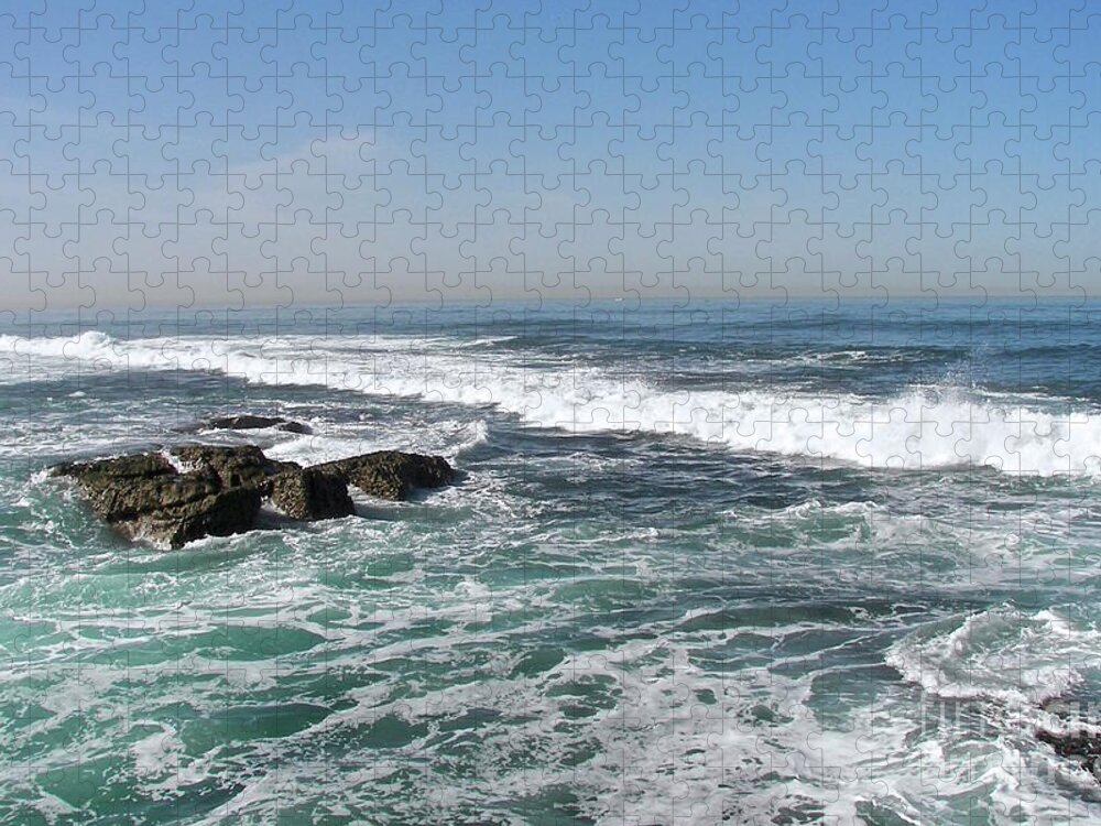 Seascape Jigsaw Puzzle featuring the photograph Colors of the Sea by Carol Bradley