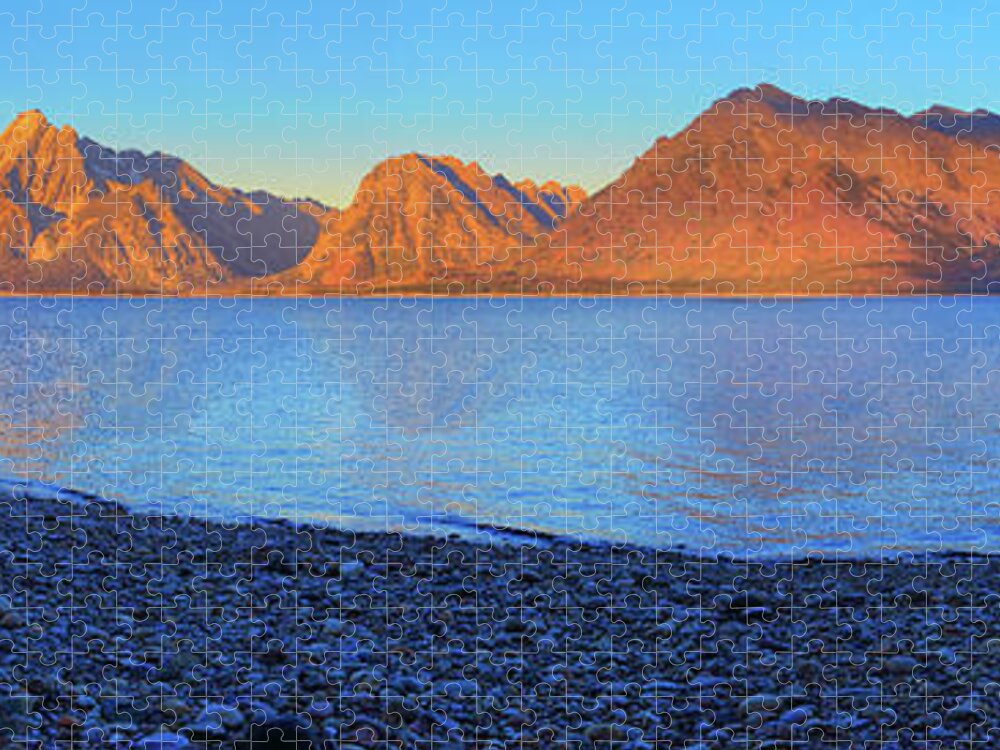 Colter Bay Jigsaw Puzzle featuring the photograph Colter Bay Panorama by Greg Norrell