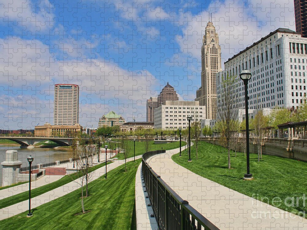 Jack Schultz Photography Jigsaw Puzzle featuring the photograph Columbus Riverfront 4317 by Jack Schultz
