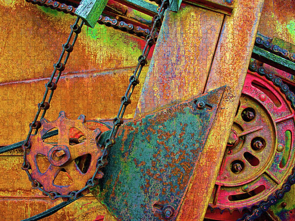 Farming Jigsaw Puzzle featuring the photograph Combine by Ed Broberg