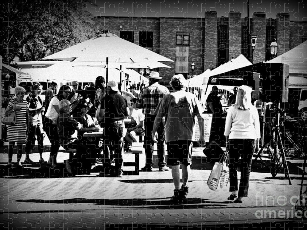 Photography Jigsaw Puzzle featuring the photograph Community at the Farmers Market by Frank J Casella