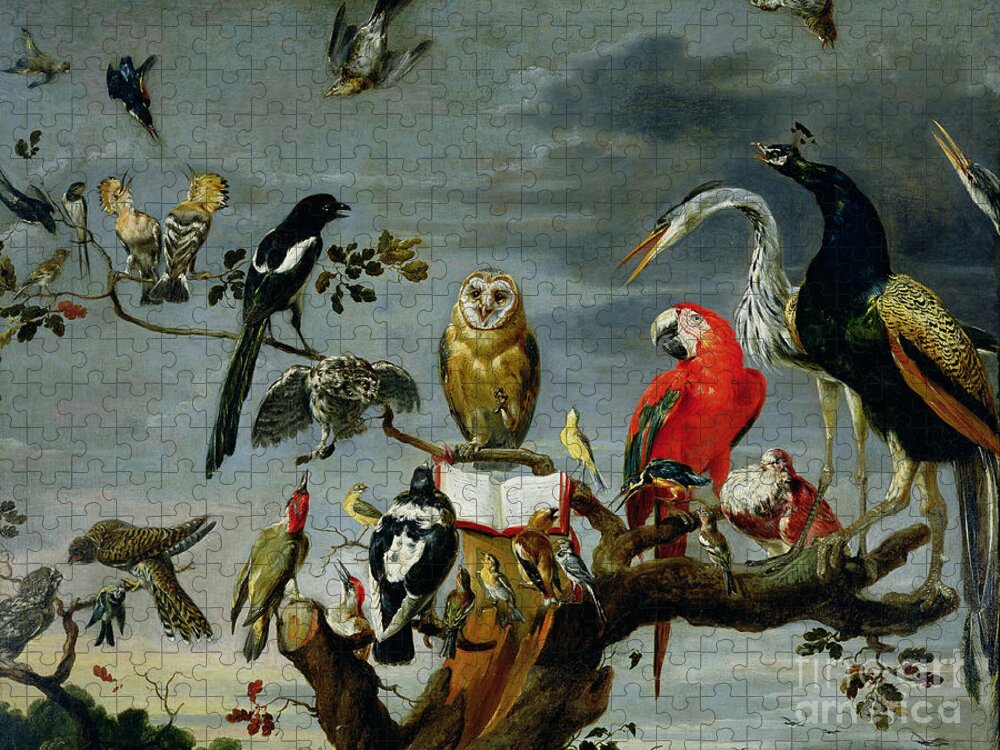 Concert Jigsaw Puzzle featuring the painting Concert of Birds by Frans Snijders
