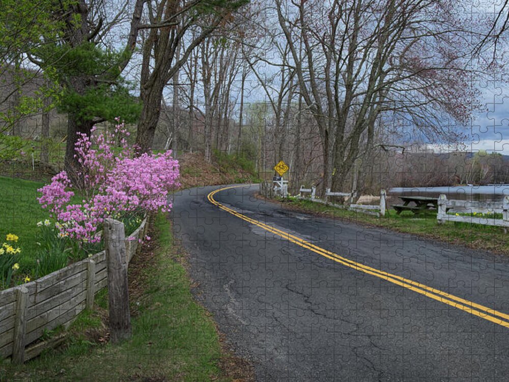 Country Road Jigsaw Puzzle featuring the photograph Connecticut Country Road by Bill Wakeley