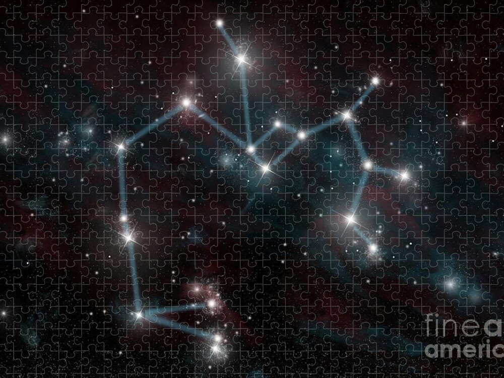 Archer Jigsaw Puzzle featuring the photograph Constellation Of Sagittarius The Archer by Marc Ward