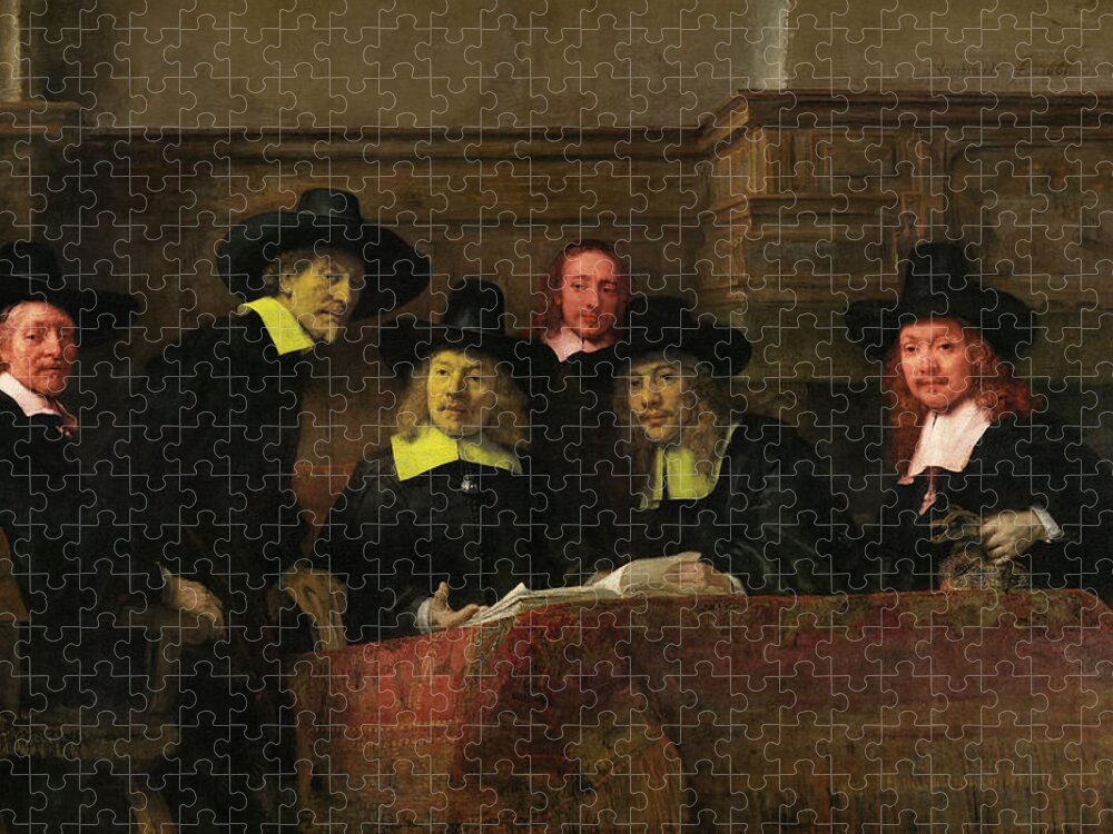 Postmodernism Jigsaw Puzzle featuring the digital art Contemporary 3 Rembrandt by David Bridburg