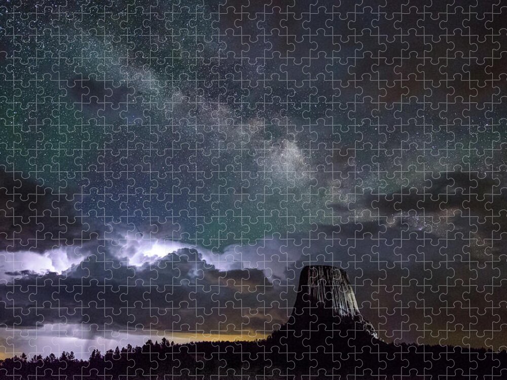 Devils Tower Jigsaw Puzzle featuring the photograph Convergence I by Greni Graph
