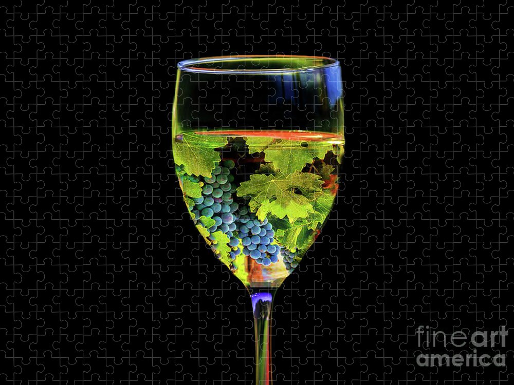 Cool Wine Glass Art Jigsaw Puzzle by Stephanie Laird - Fine Art America