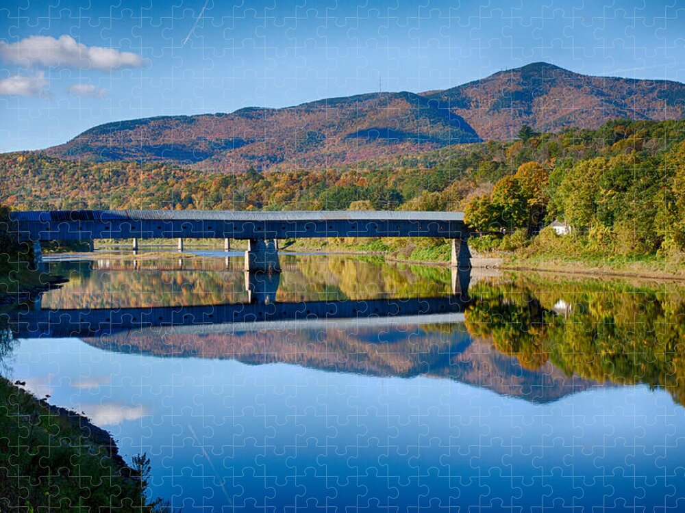 Jigsaw puzzle Landscape Covered Bridge 750 piece NEW 