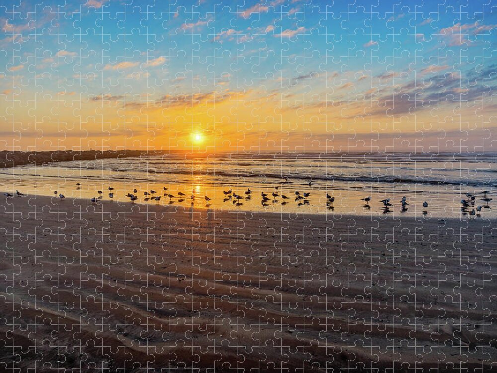 Beach Jigsaw Puzzle featuring the photograph Coastal Sunrise by Dave Files