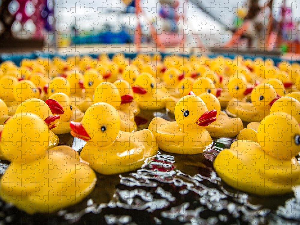 Rubber Ducks Jigsaw Puzzle featuring the photograph County Fair Rubber Duckies by Todd Klassy