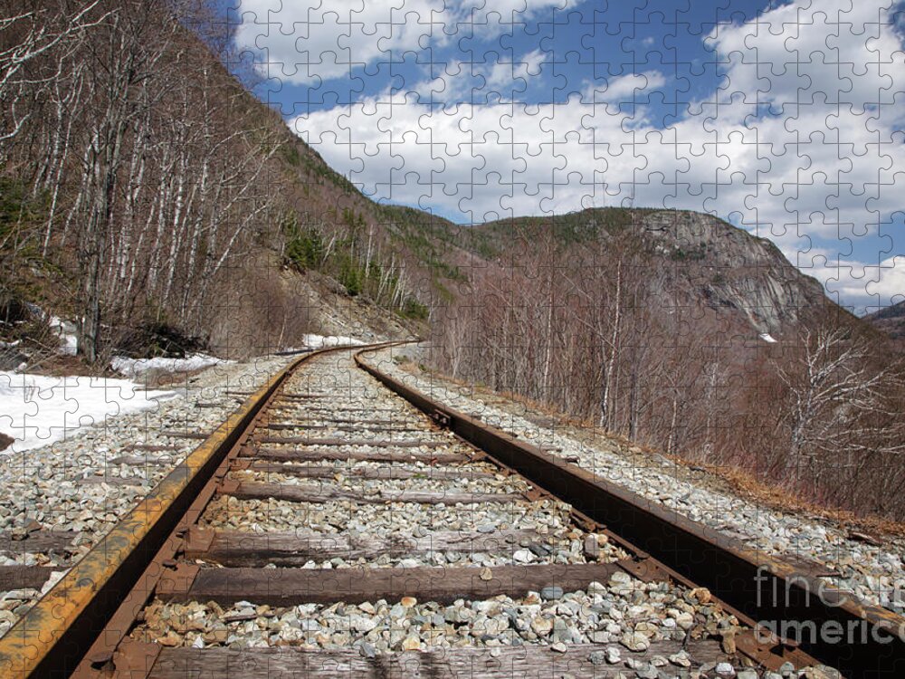 White Mountains Jigsaw Puzzle featuring the photograph Crawford Notch State Park - Maine Central Railroad by Erin Paul Donovan