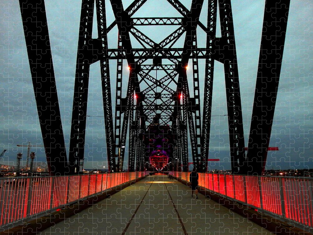Bridge Jigsaw Puzzle featuring the photograph Crossing the Bridge by Christopher Brown