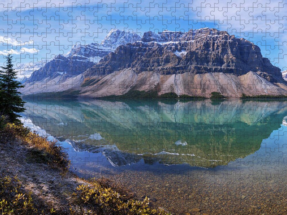 Crowfoot Reflection Jigsaw Puzzle featuring the photograph Crowfoot Reflection by Chad Dutson