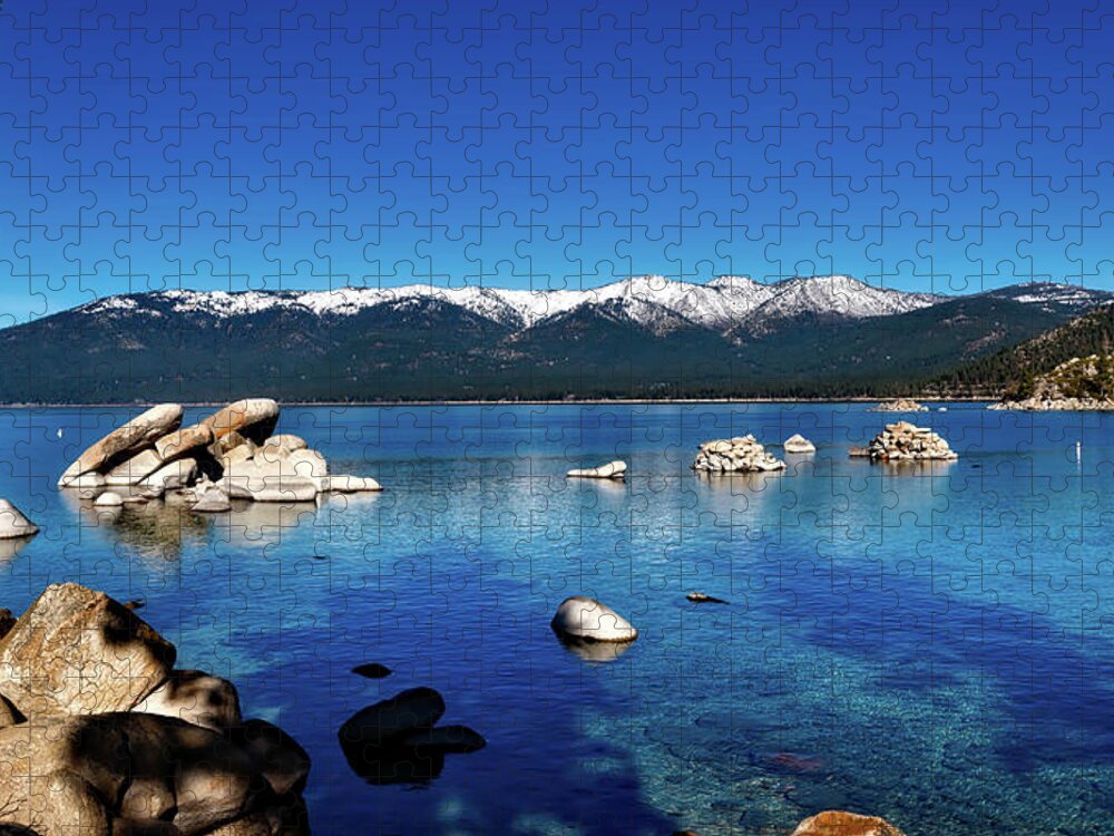 Lake Tahoe Jigsaw Puzzle featuring the photograph Crystal Clear Water of Lake Tahoe by Mountain Dreams