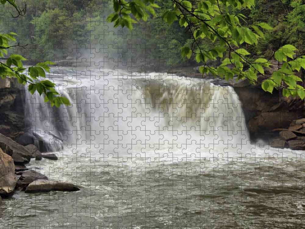 Cumberland Falls Jigsaw Puzzle featuring the photograph Cumberland Falls Close-up by Sandy Keeton
