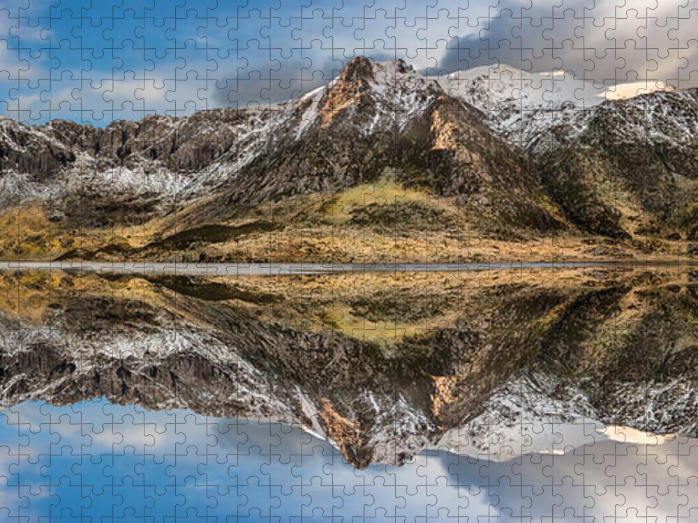 Llyn Idwal Jigsaw Puzzle featuring the photograph Cwm Idwal Reflections by Adrian Evans