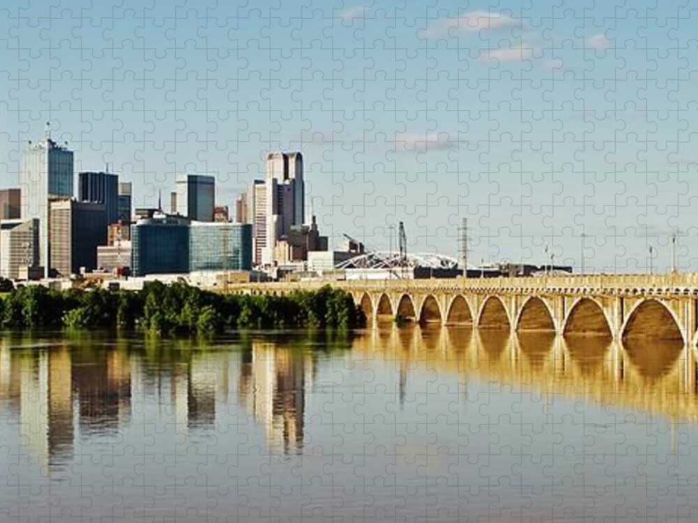 Raw Jigsaw Puzzle featuring the photograph Dallas Golden Hour by John Babis