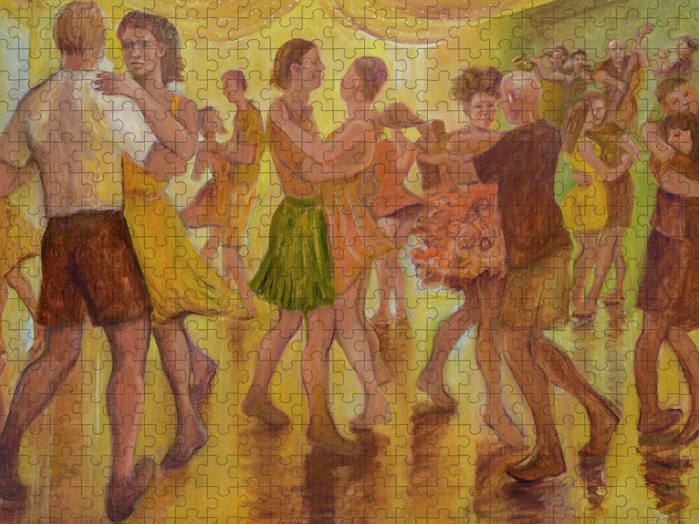 Painting Jigsaw Puzzle featuring the painting Dance Trance by Laura Lee Cundiff