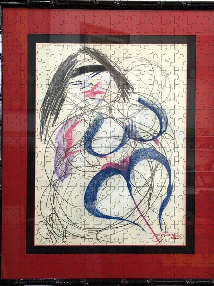       Art Jigsaw Puzzle featuring the painting Dancing Emme by Jack Diamond