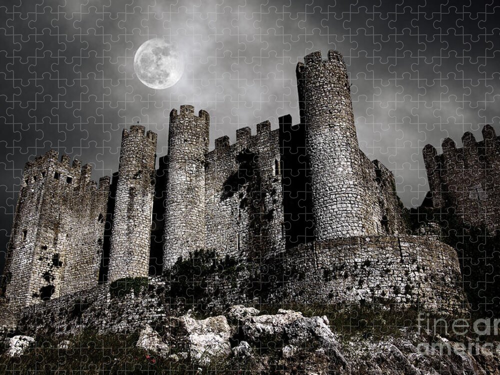 Ancient Jigsaw Puzzle featuring the photograph Dark Castle by Carlos Caetano