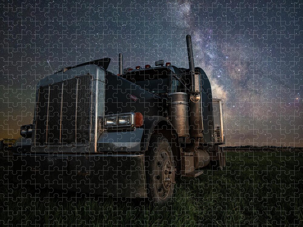 Night Jigsaw Puzzle featuring the photograph Dark Rig by Aaron J Groen