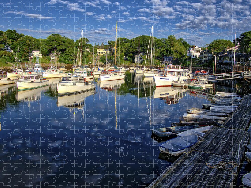 Boat Jigsaw Puzzle featuring the photograph Dawn at Perkins Cove - Maine by Steven Ralser