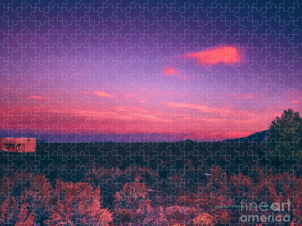 Santa Jigsaw Puzzle featuring the photograph Dawn in Taos by Charles Muhle