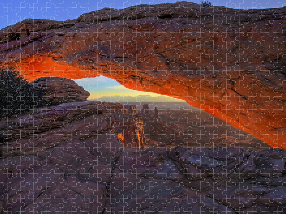 Mesa Arch Jigsaw Puzzle featuring the photograph Dawns Early Light by Michael Dawson