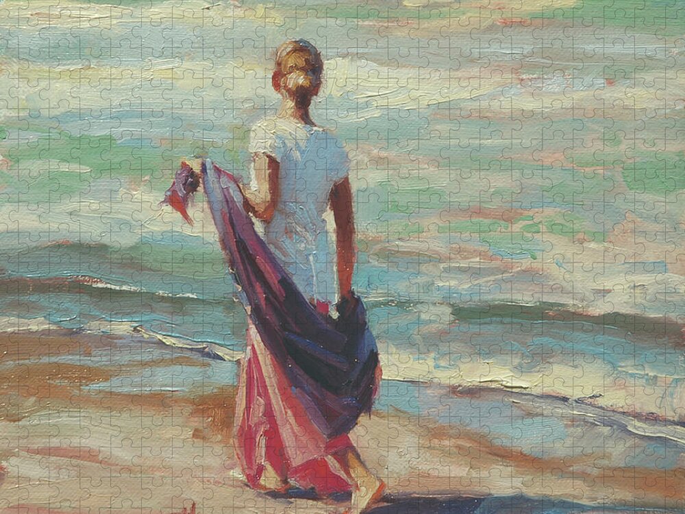 Coast Puzzle featuring the painting Daydreaming by Steve Henderson