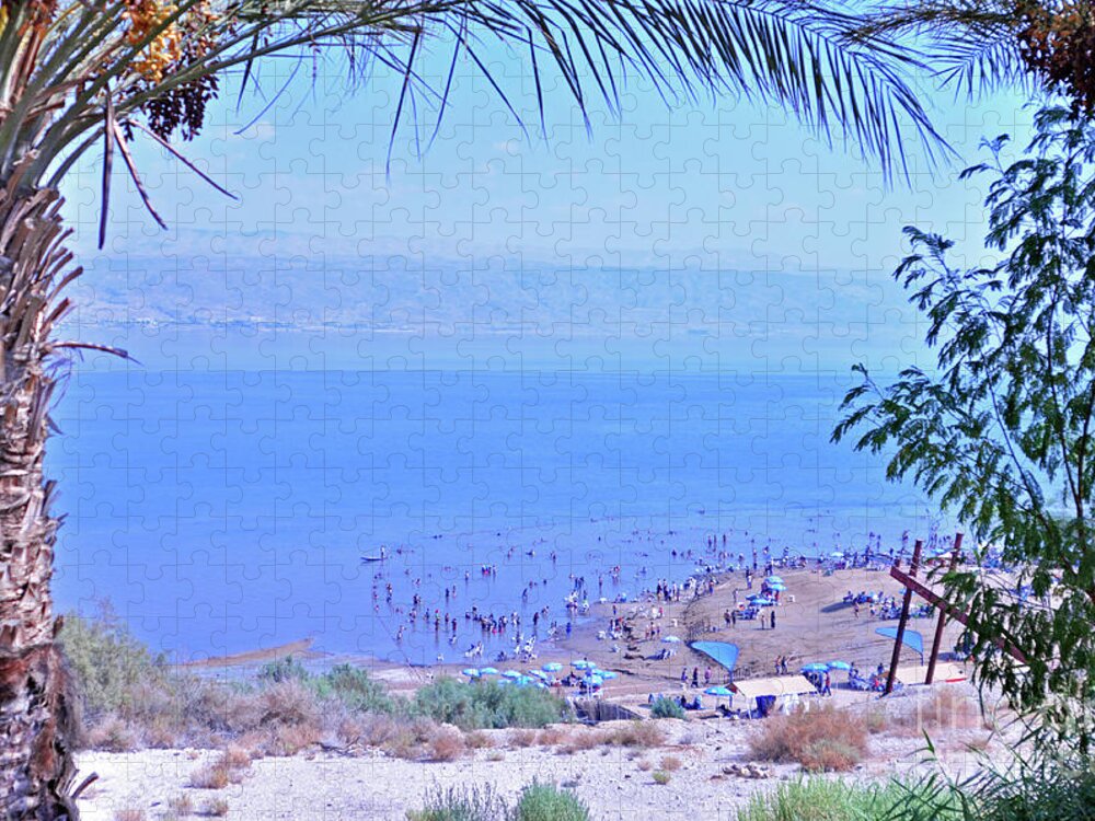 Kalia Jigsaw Puzzle featuring the photograph Dead Sea Overlook 2 by Lydia Holly