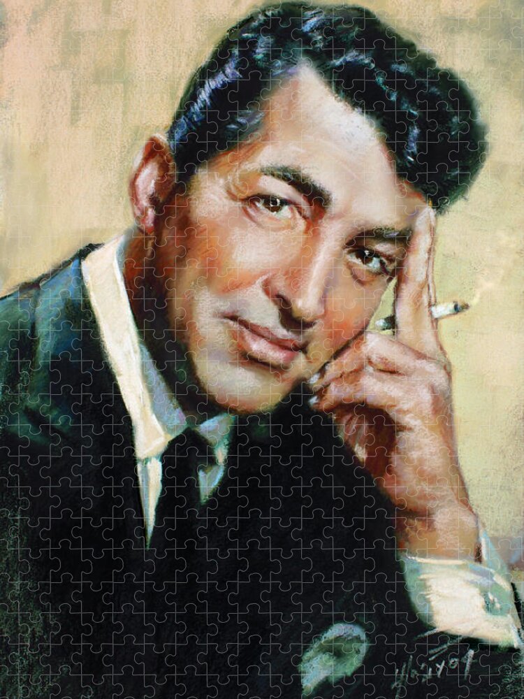 Dean Martin Puzzle featuring the pastel Dean Martin by Ylli Haruni