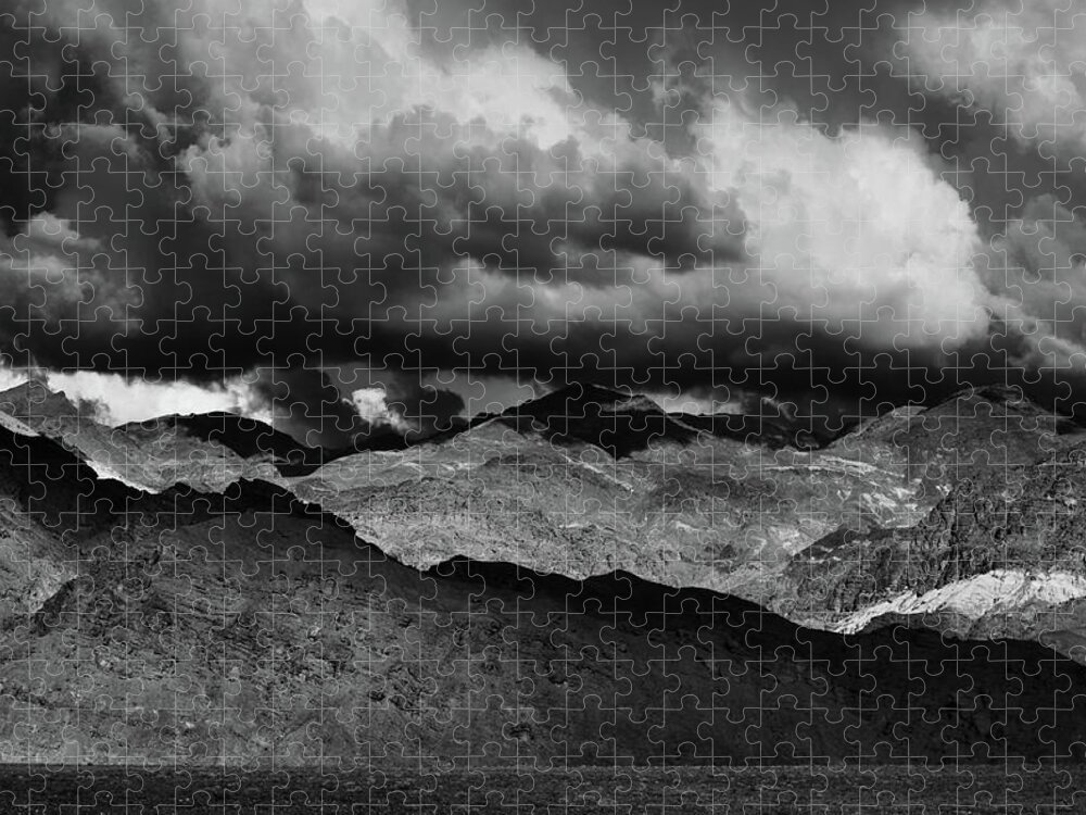 Death Valley National Park Jigsaw Puzzle featuring the photograph Death Valley Black and White by Kyle Hanson