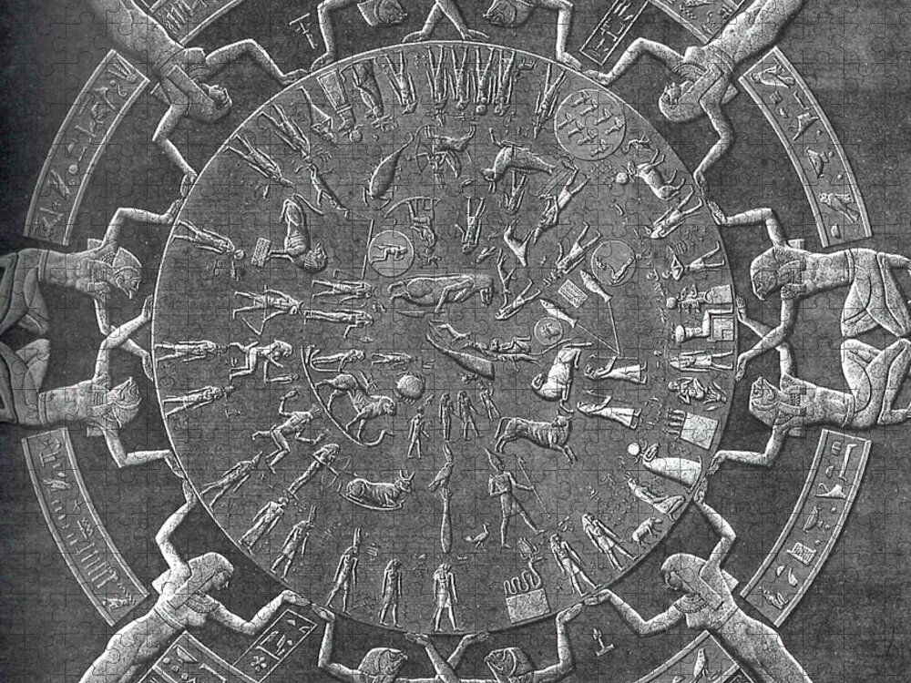 Science Jigsaw Puzzle featuring the photograph Dendera Zodiac by Science Source