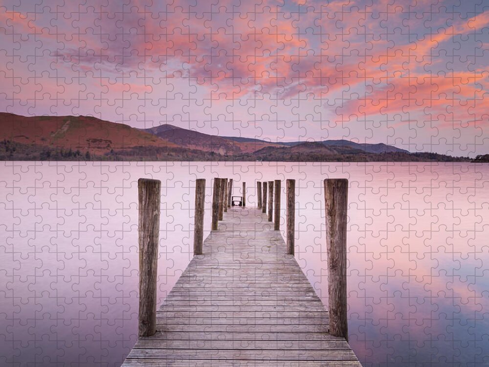 Derwent Water Jetty Jigsaw Puzzle featuring the photograph Derwent Water Jetty, English Lake District by Anita Nicholson
