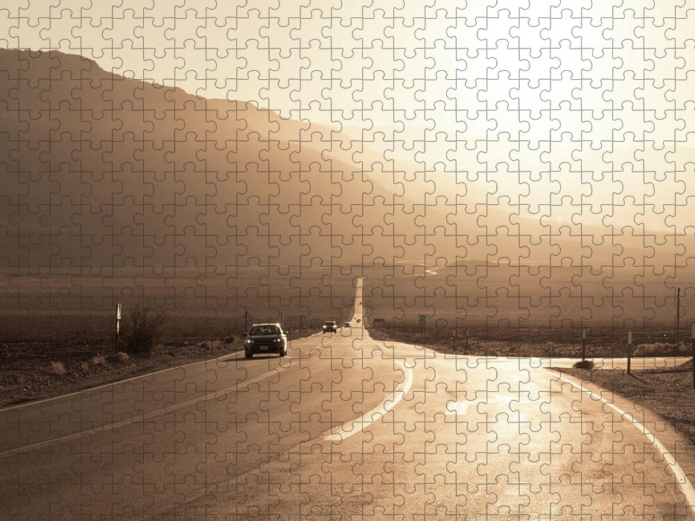 Highway Jigsaw Puzzle featuring the photograph Desert Junction by Scott Rackers