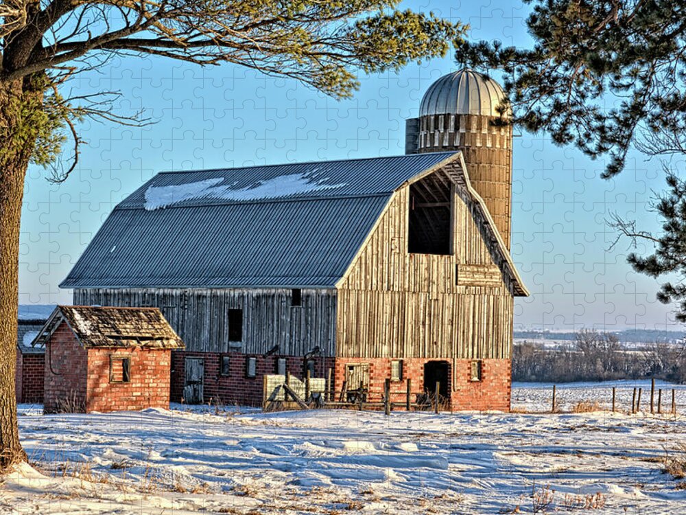 Barn Jigsaw Puzzle featuring the photograph Deserted In Fayette by Bonfire Photography