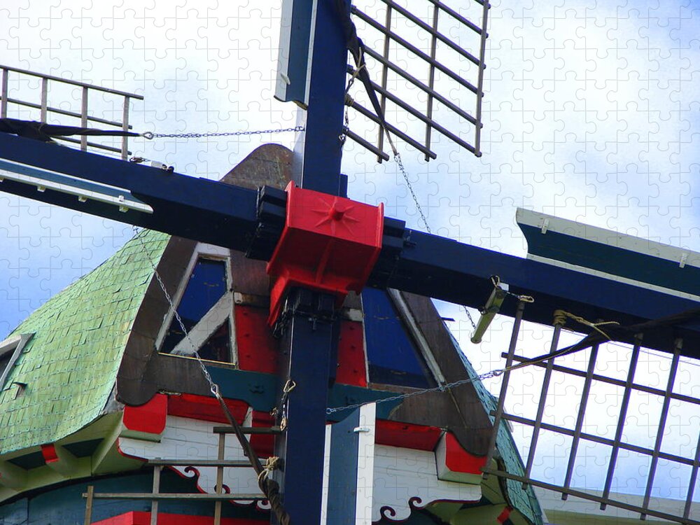 Dezwaan Jigsaw Puzzle featuring the photograph DeZwaan Windmill Holland Michigan by Michelle Calkins