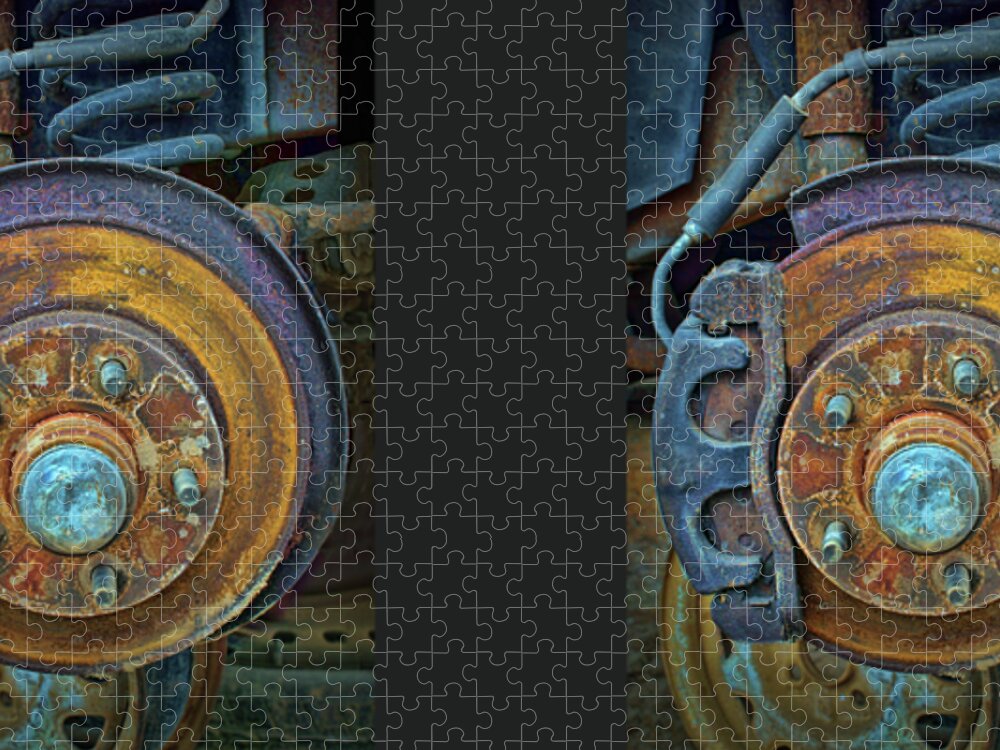 Industrial Jigsaw Puzzle featuring the photograph Disc Brake Assembly by Nikolyn McDonald