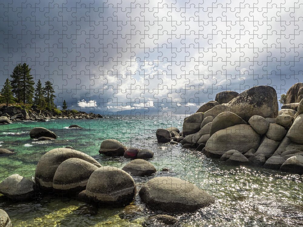 Diver Jigsaw Puzzle featuring the photograph Diver's Cove storm by Martin Gollery
