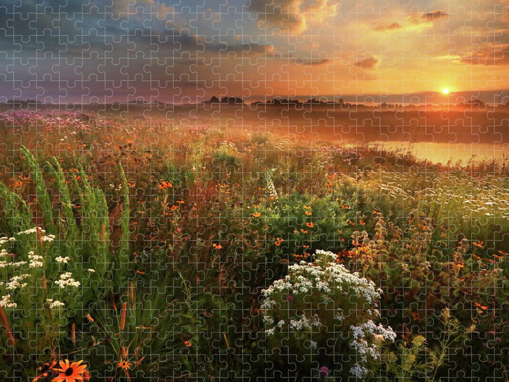 Sunset Jigsaw Puzzle featuring the photograph Divine Palette by Rob Blair