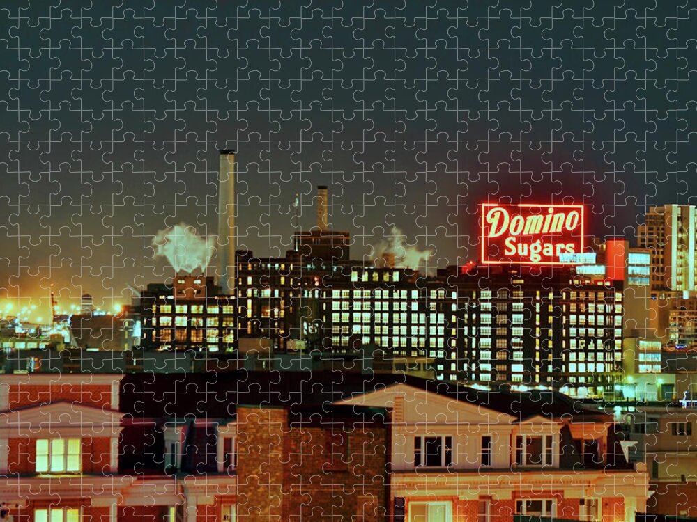 Skyline Jigsaw Puzzle featuring the photograph Domino Sugar Skyline by La Dolce Vita