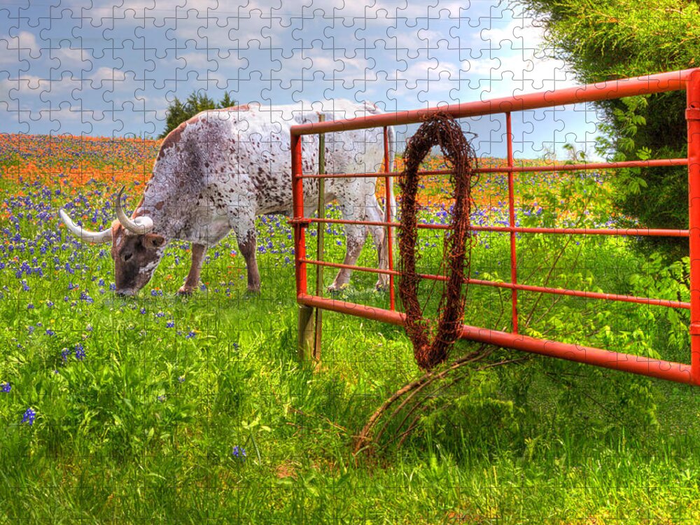 Animals Jigsaw Puzzle featuring the photograph Dont Fence Him In by David and Carol Kelly