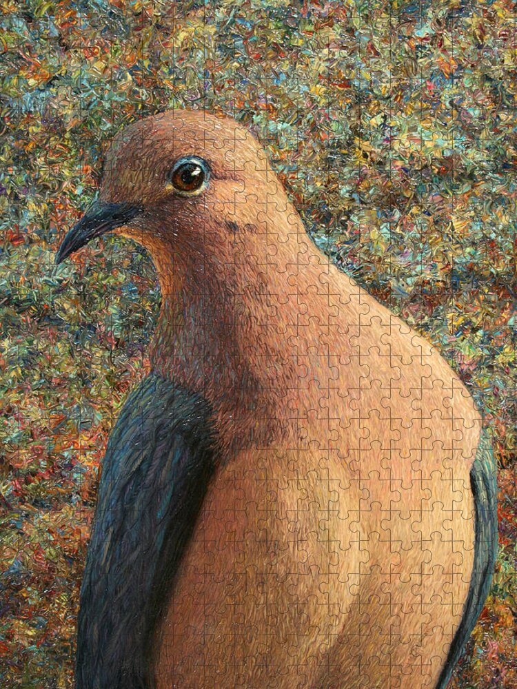 Dove Jigsaw Puzzle featuring the painting Dove by James W Johnson