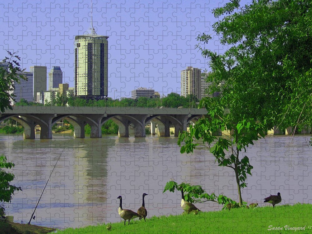 Tulsa Jigsaw Puzzle featuring the photograph Down By the River by Susan Vineyard