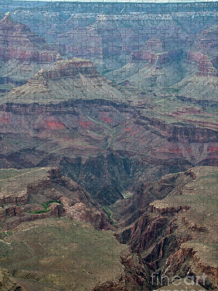 Grand-canyon Jigsaw Puzzle featuring the photograph Down Into The Canyon by Kirt Tisdale